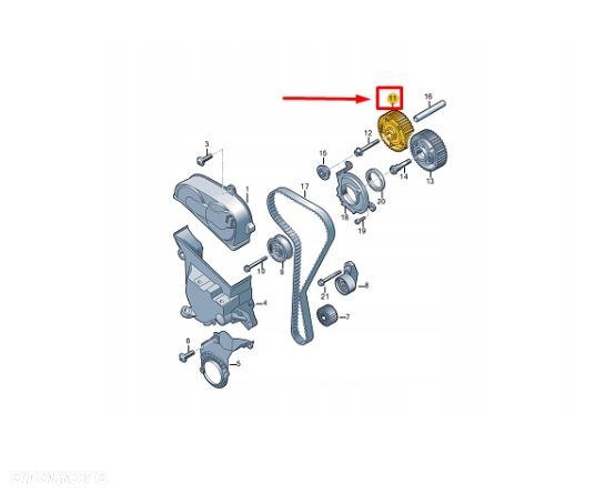 KOŁO ROZRZĄDU WYDECHOWE 05C109088E VW AUDI SKODA SEAT 1.0 TSI - 5
