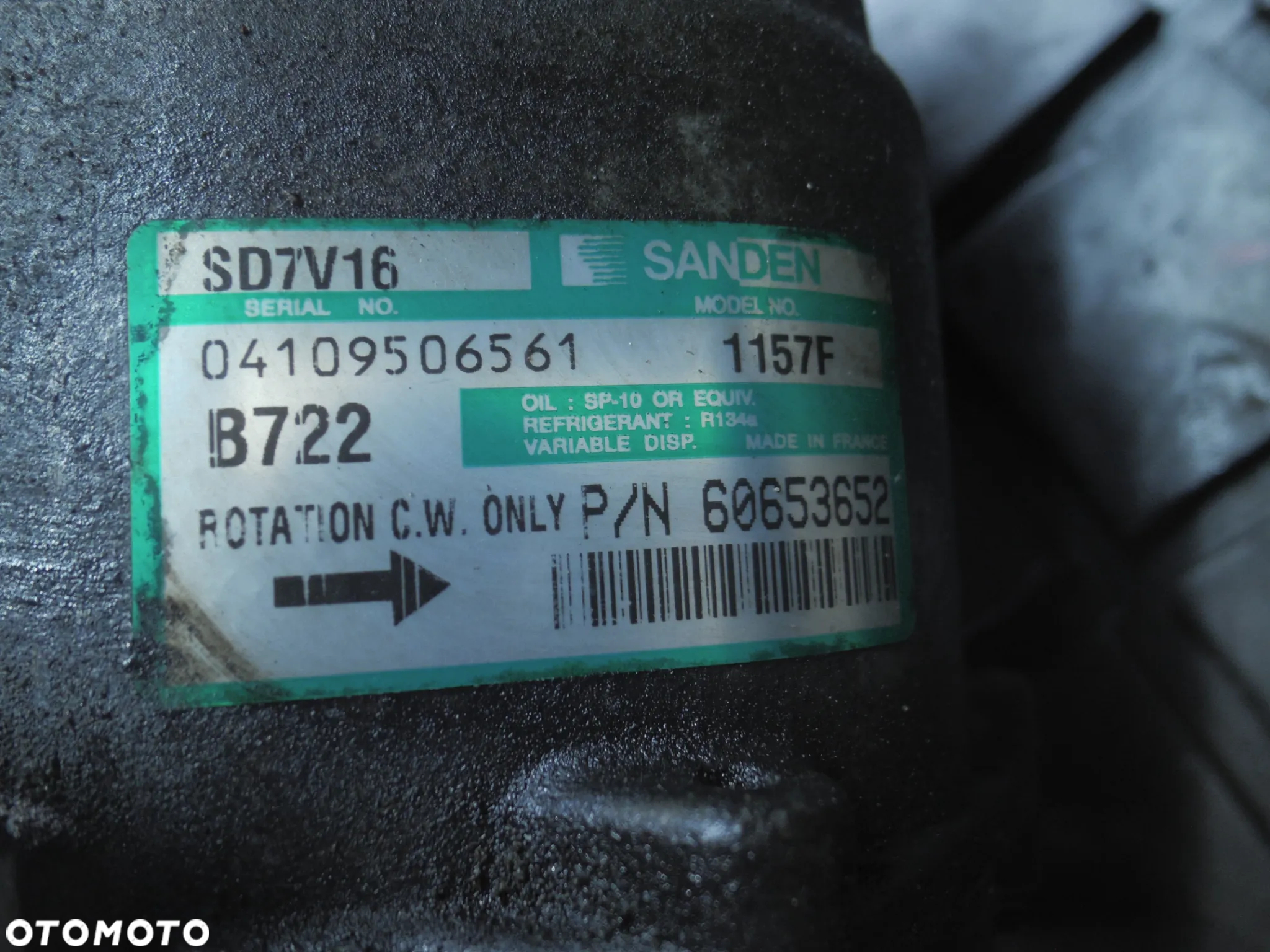 ALFA ROMEO 147 156 1.9JTD KOMPRESOR SPRĘŻARKA KLIMATYZACJI 60653652 SANDEN ORYGINAŁ POSIADAM 4SZT - 10