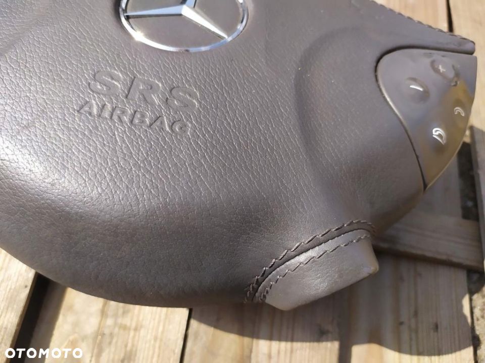 MERCEDES W211 AIRBAG KIEROWNICY PODUSZKA SKÓRZANA SZARA - 4