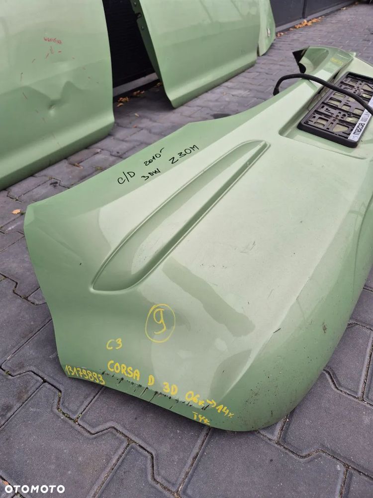 OPEL CORSA D DRZWI SZARA 3-DRZWIOWA 3D / KLAPA BAGAŻNIKA / BŁOTNIK / ZDERZAK (zielony Z30M)/ KLAPA GRAFITOWA SZARA / KLAPA ZŁOTA SZAMPAŃSKA - 8