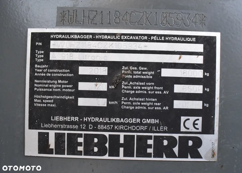 Liebherr A 918 Litronic / STAN PERFEKT / 18T / JAK NOWA / - 33