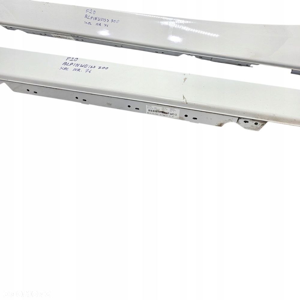 Bmw F20 Listwa Progowa Próg Progi Lewa +Prawa Alpinweiss 300 Kpl Nr 76 - 3