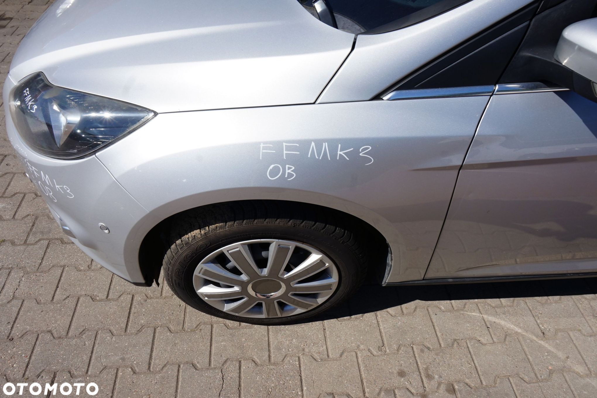 MASKA ZDERZAK BŁOTNIKI LAMPY FOCUS III MK3 OB 0B  FORD 2010-2014 SREBRNY PRZÓD KOMPLETNY - 14
