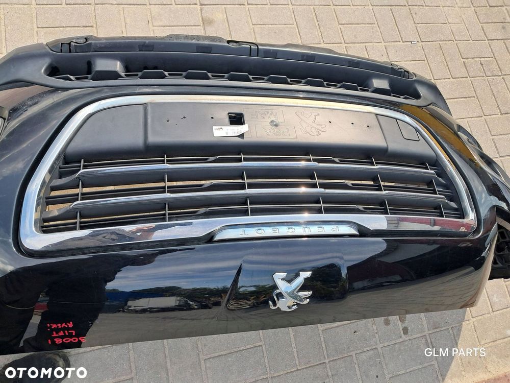 peugeot 3008 i lift zderzak przedni kompletny czarny ktv ryski - 13