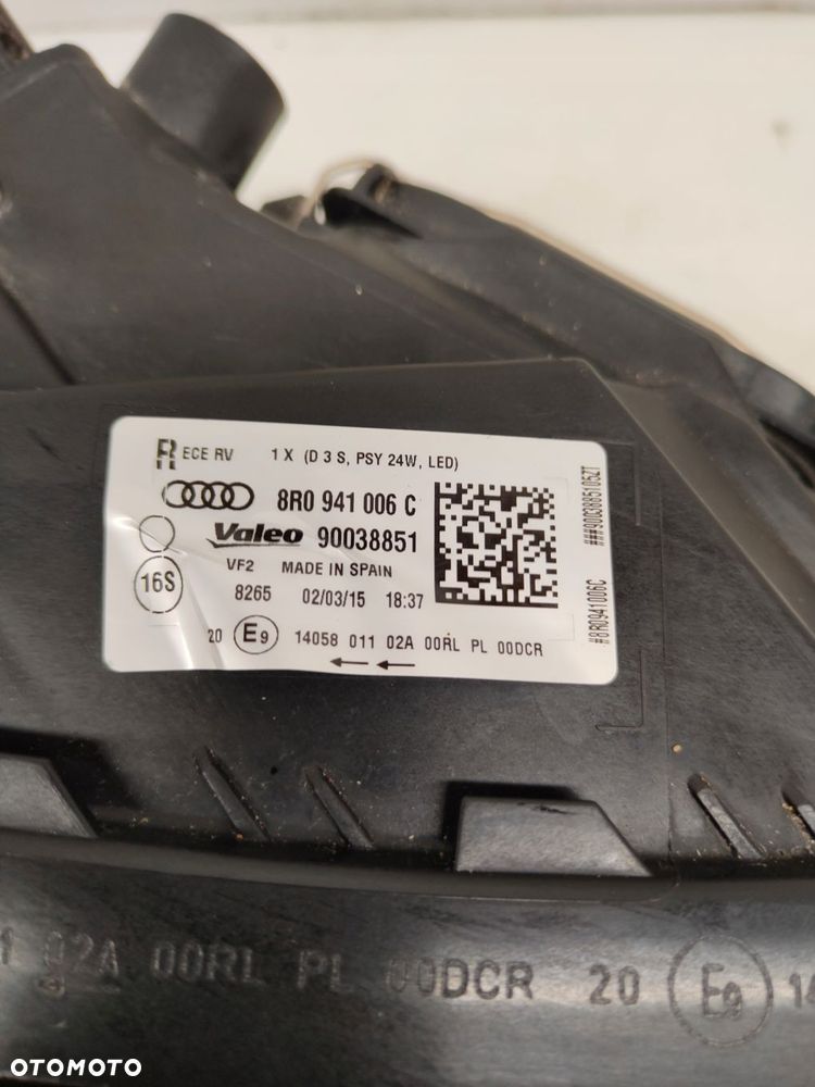reflektor prawy xenon audi q5 lift 8r0941006c - 4