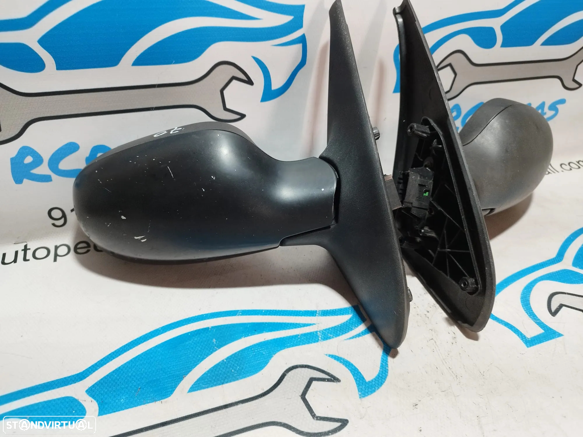 ESPELHO RETROVISOR ESQUERDO DIREITO RENAULT CLIO II 2 MK2 8200163300 8200163302 ELETRICO AQUECIDO ESPELHOS RETROVISORES - 4