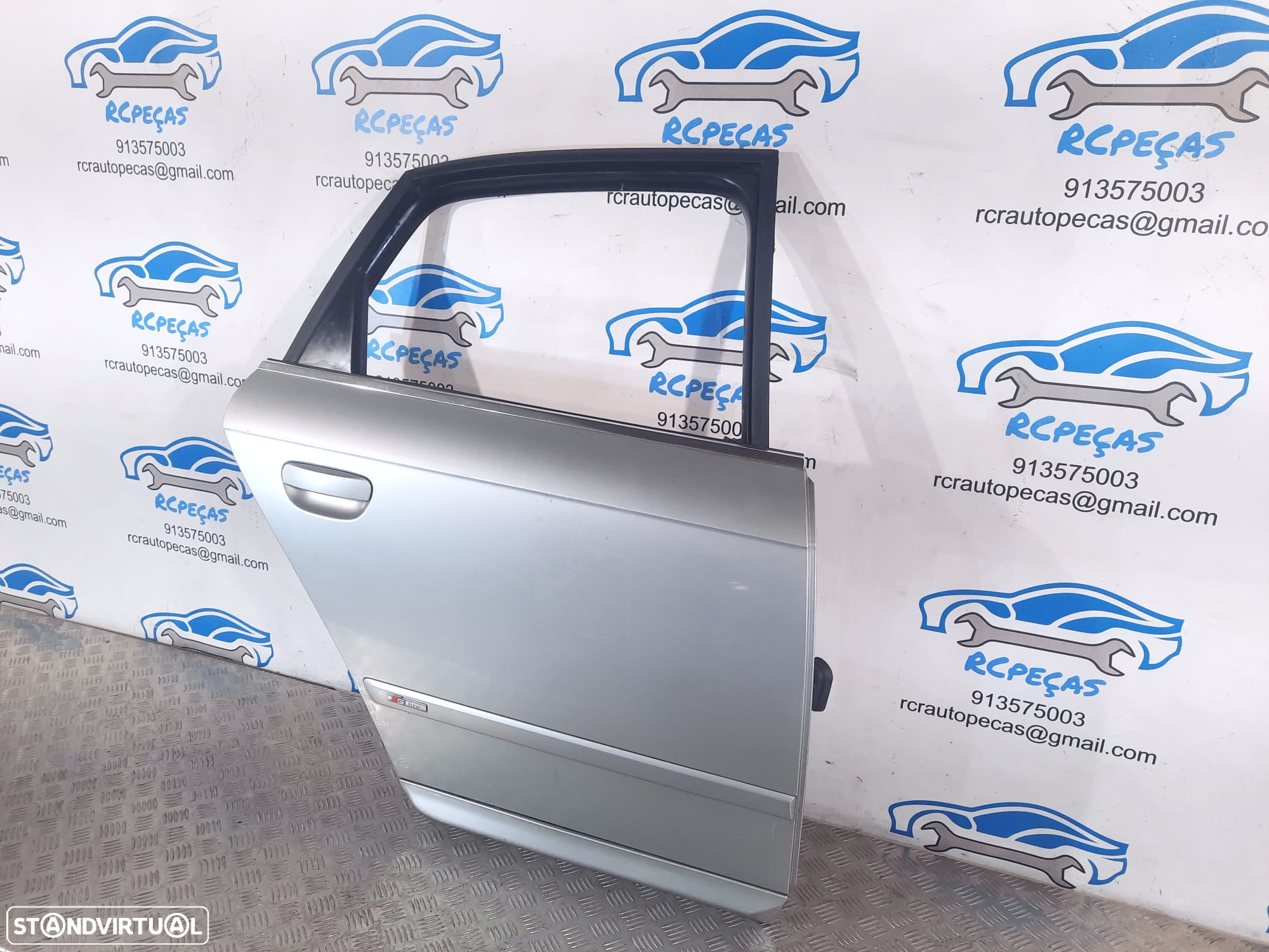 PORTA PORTAS TRASEIRA TRÁS DIREITA AUDI A4 B7 SLINE SEDAN CARRO 8E0833052H 8E0833052 FECHO ELEVADOR MOTOR PUXADOR VIDRO - 4