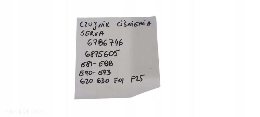Bmw E81 E87 E90 E93 G20 G30 F01 F25 Czujnik Ciśnienia Serva Oryg 6786746 - 4