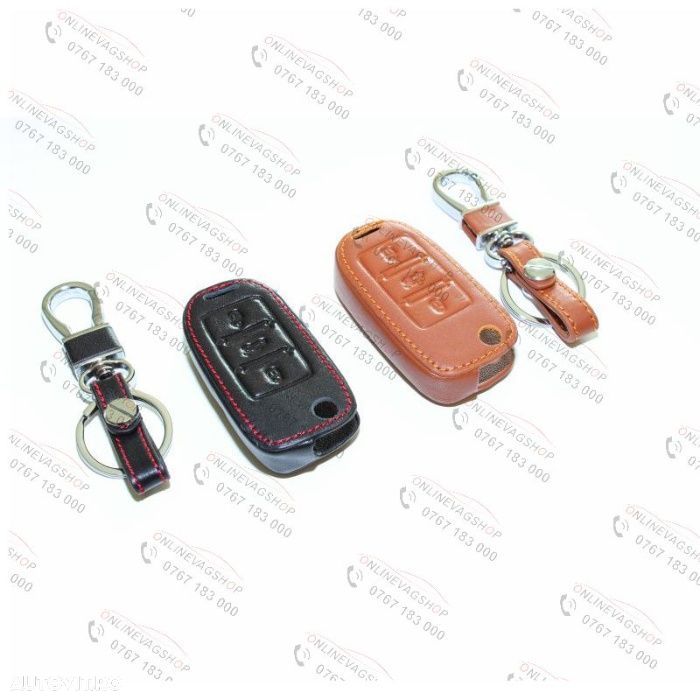Husa piele pentru cheie VW Touran Polo,Bora Passat,Golf 4 5, 6,Tiguan - 1