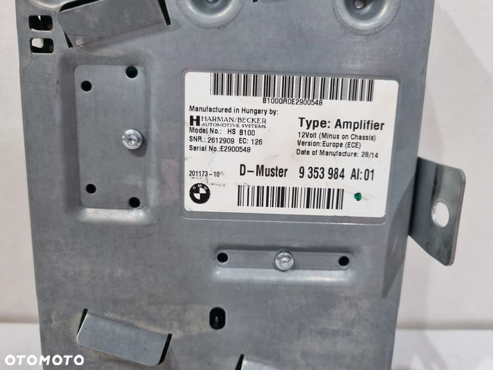 BMW F20 F21 F22 WZMACNIACZ AUDIO 9353984 - 5