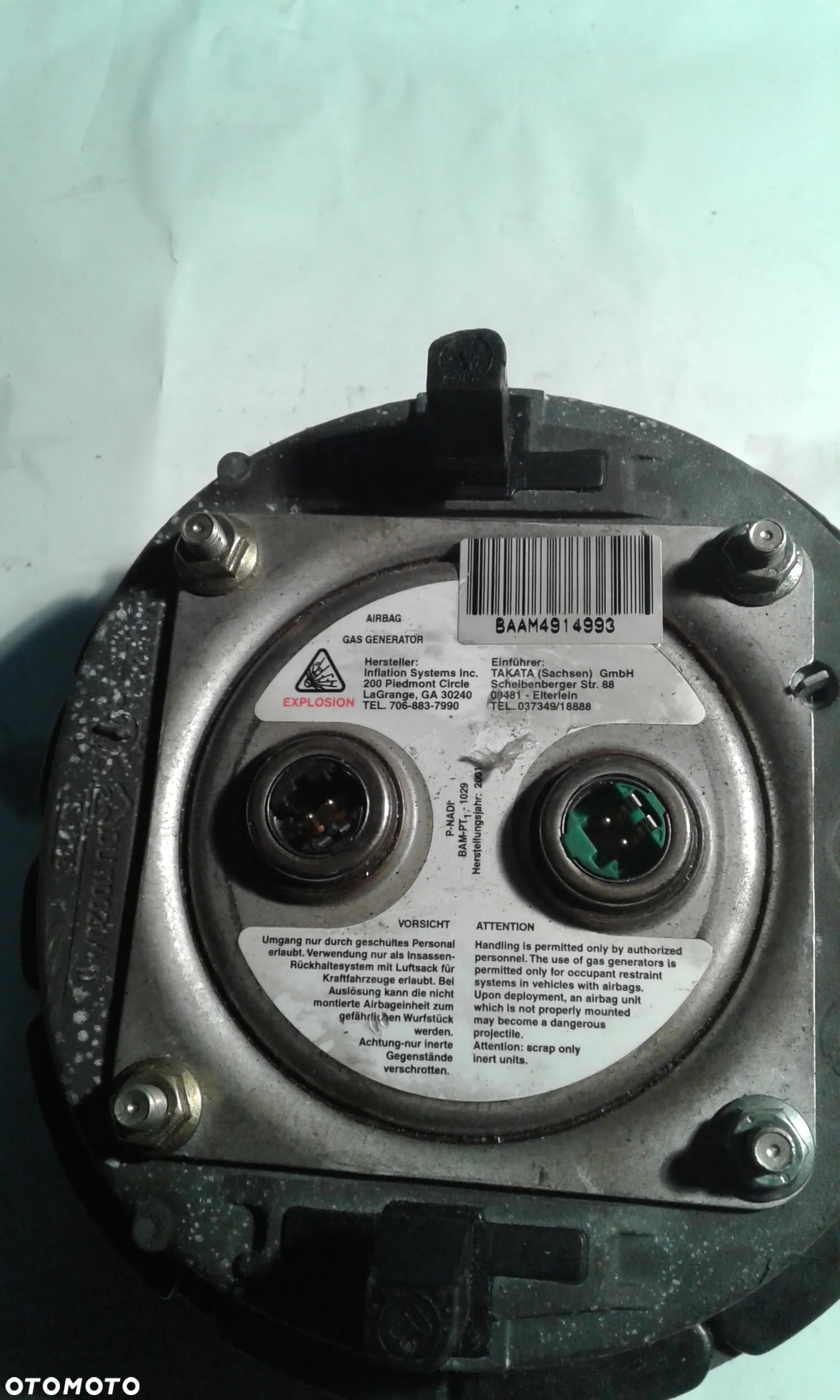 AIRBAG PODUSZKA POWIETRZNA KIEROWCY 33109680803X BMW E46 97-03 - 3