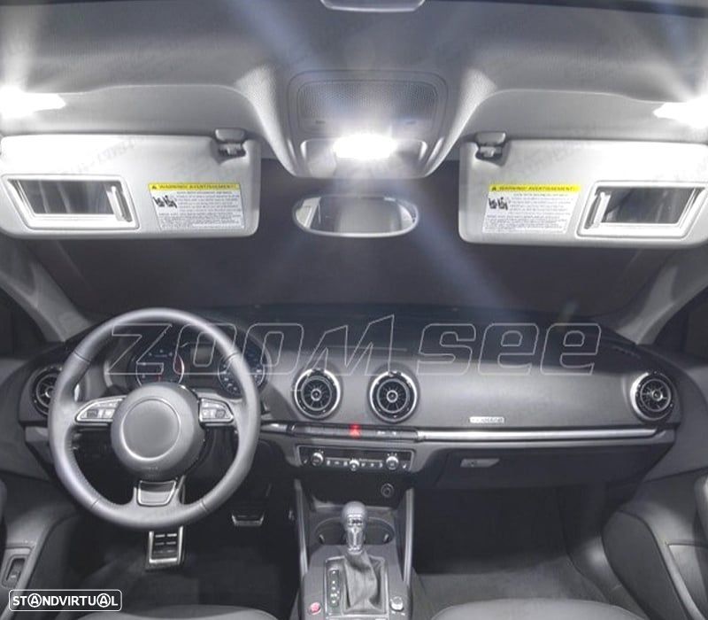 KIT COMPLETO 15 LAMPADAS LED INTERIOR PARA AUDI A3 S3 8 V SEDAN QUATTRO SPORTBACK LIMUSINA 14- - 3