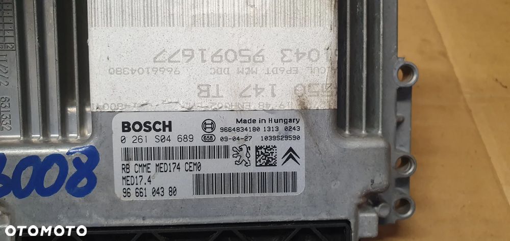 Komputer sterownik silnika Peugeot 3008 1.6 VTI THP 9666104380 - 5