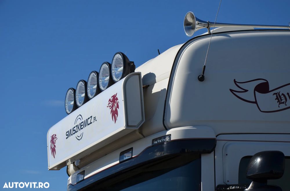 Scania R 520 / V8 / 6x2 PUSHER / SIODŁO PNEUMATYCZNIE REGULOWANE / TOPLINE / FULL AIR / SKÓRA / KLIMA P. / LED / ACC / WAGA / 5628 - 5