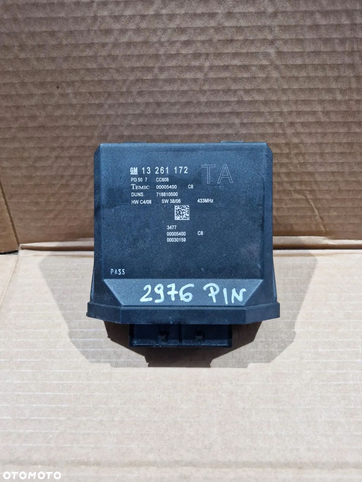 Moduł keyless Opel Astra H III Zafira B 13261172 TA PIN - 1