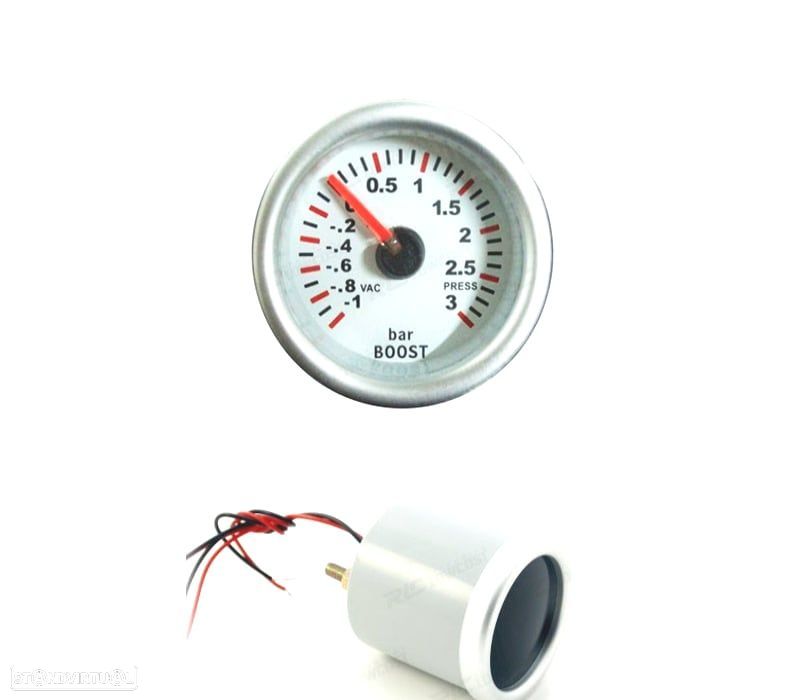 MANÓMETRO PRESSÃO DO TURBO BRANCO - 1