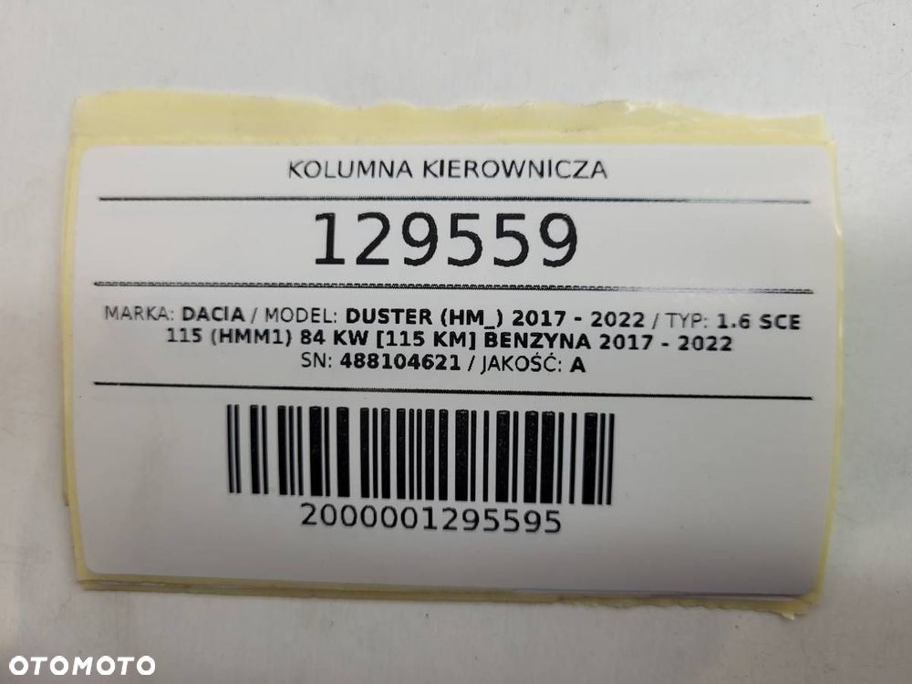 KOLUMNA KIEROWNICZA WSPOMAGANIE DACIA DUSTER 2017-22 488104621R 1.6 B - 11