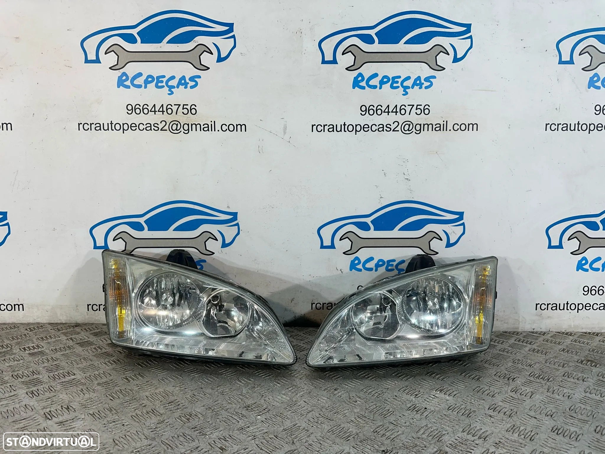 .Conjunto Oticas Farois Frente Frontal Esquerda Direita Ford Focus 2 Mk2 Fase 1 4M51-13W030-BC 4M51-13W030-BC - 3