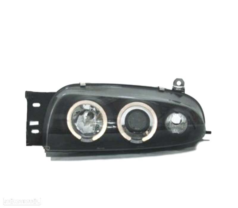FARÓIS FORD FIESTA 95-99 ANGEL EYES FUNDO PRETO - 2