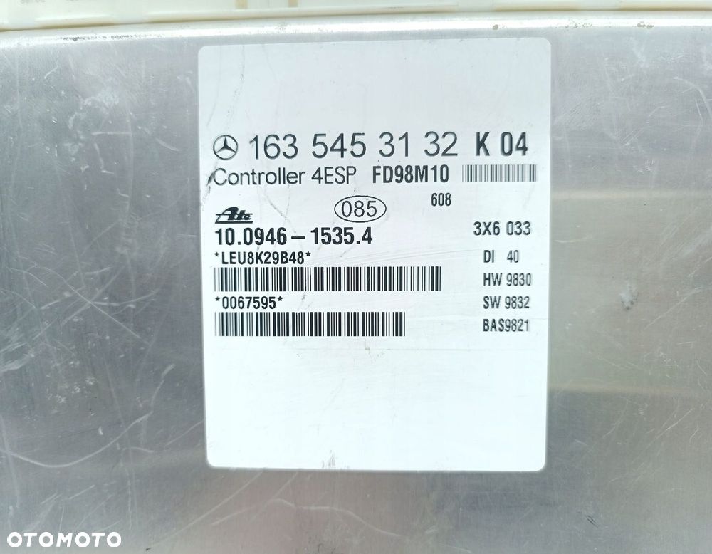 STEROWNIK MODUŁ ESP MERCEDES ML W163 1635453132 - 2