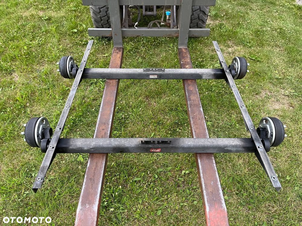 KOMPLET DWIE JAK NOWE OSIE HAMOWANE OŚ HAMOWANA 2x 1350KG DO LAWETY PRZYCZEPY KNOTT VGB 13 5x112 ZREGENEROWANE - 2