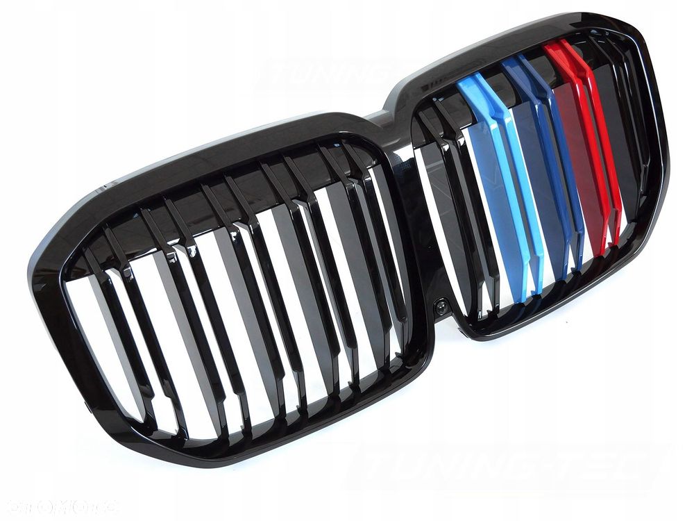 Atrapa Grill Nerki Bmw X7 G07 18-22 Glossy Black Tri-Colour Double Bar - 1