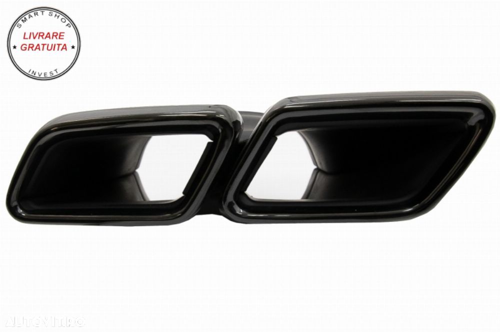 Difuzor Bara Spate cu Ornamente Tobe Negre Mercedes E-Class W213 AMG Line (2016-20- livrare gratuita - 11