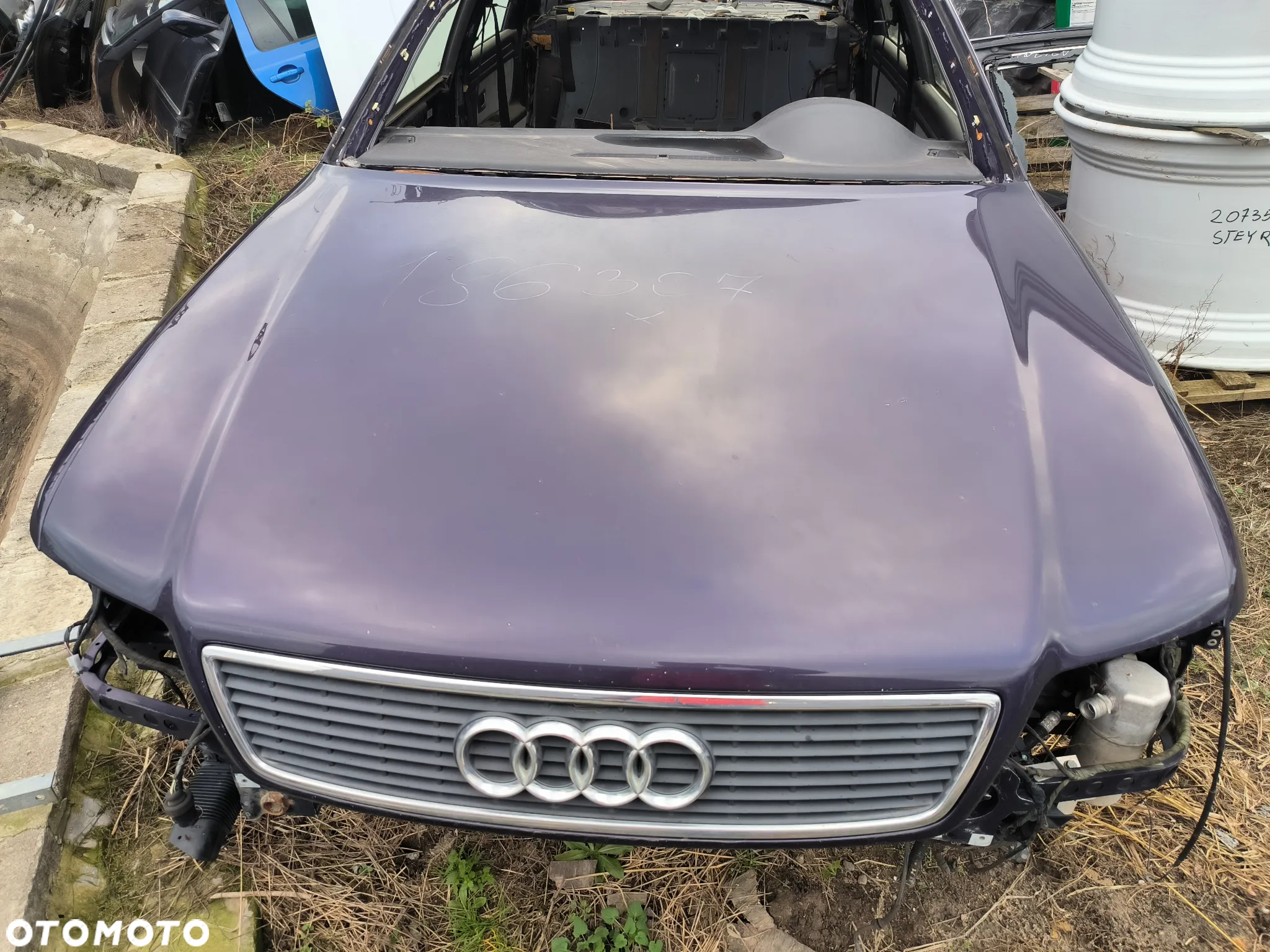 maska plus gril  LAKIER LY5P Audi A8 D2 lift 2002 r europa - 2