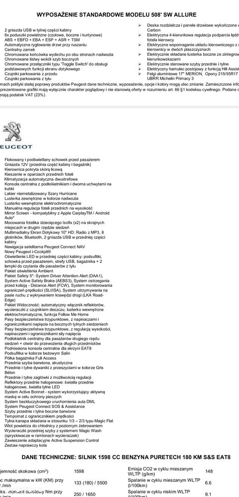 Peugeot 508 1.6 PureTech Allure Pack S&S EAT8 - 35