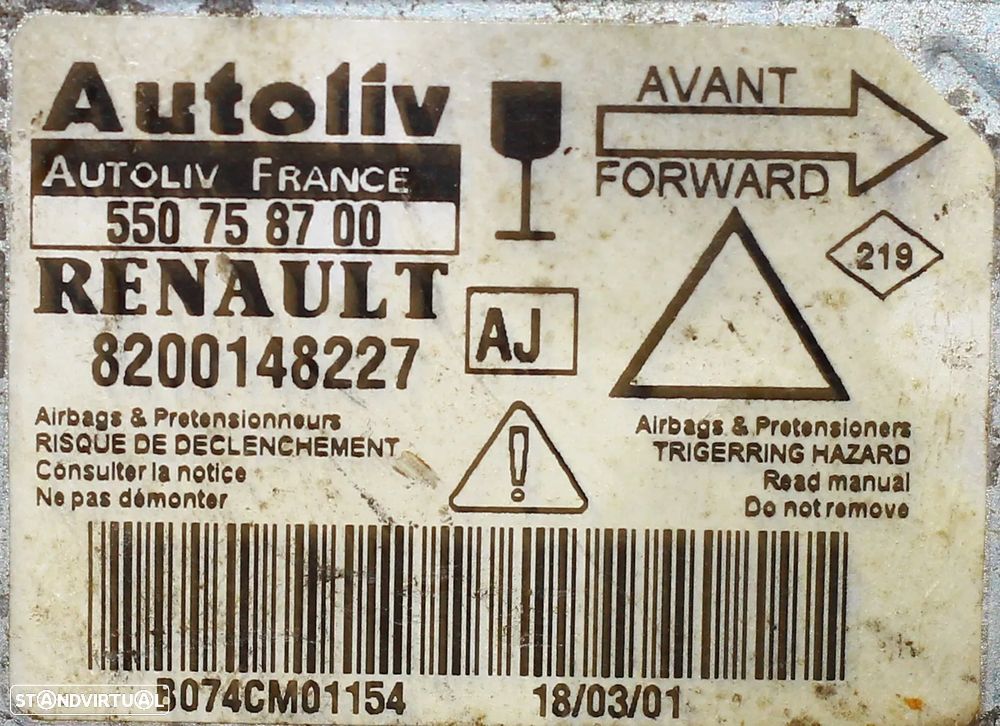 CENTRALINA DE AIRBAG RENAULT LAGUNA II - 5