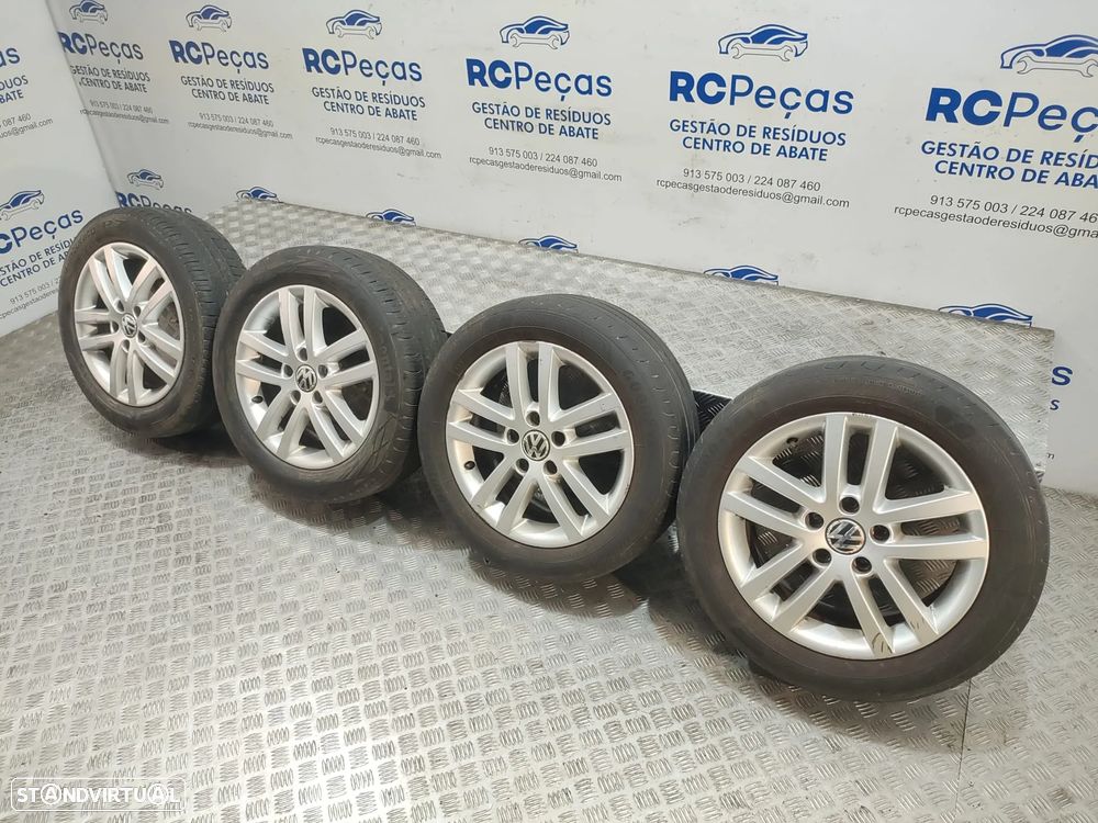 Conjunto de jantes 17 Cleveland Borbet Volkswagen Touran 1T3 2° Facelift 2010 a 2015 6,5J ET50 5x112 Original - 23
