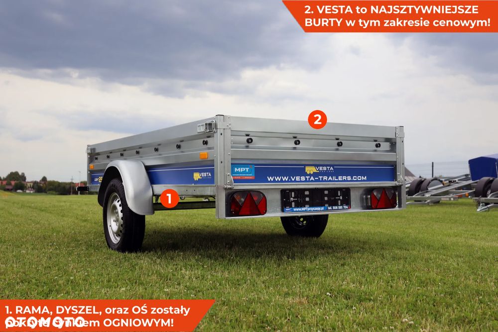 Inny VESTA Light 25 252x135x38cm SPAWANA przyczepka z kiprem Super mocna NOWA Raty - 9