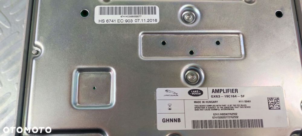 GX63-19C164-SF GHNNB wzmacniacz radia audio JAGUAR XF II 2 X260 2015- XE - 8