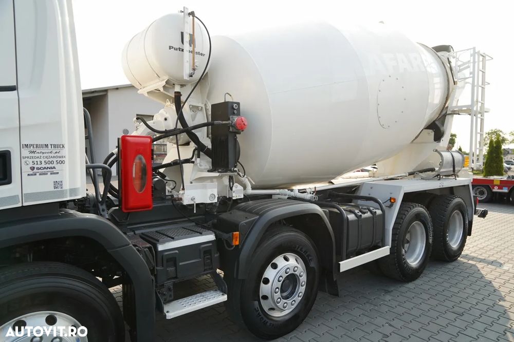 Scania P 410 XT / BETONOMIESZARKA / GRUSZKA / PUTZMEISTER 9 m3 / EURO 6 / ALUFELGI - 12