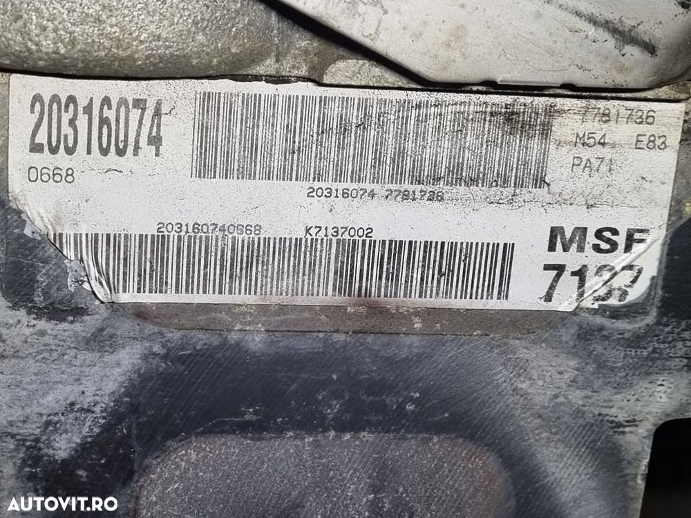 Motor BMW X3 E83 2.5 Benzina 2003 - 2006 192CP Automata M54 B25 Euro4 (1362) Benzina 4x4 ... - 2