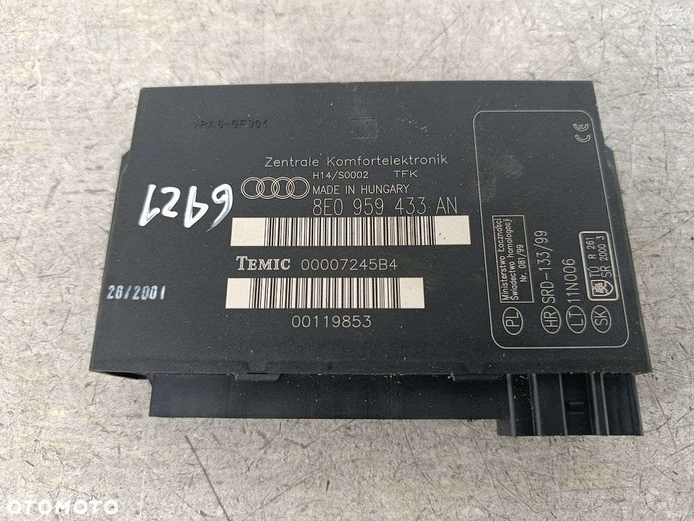 MODUŁ KOMFORTU AUDI A4 B6 8E0959433AN 1.8 20V - 5
