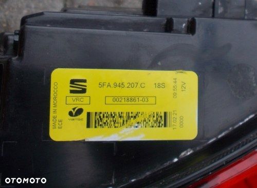 SEAT LEON IV 5FA HB LED LEWA TYLNA LAMPA ORYGINAŁ 5FA945207C - 5