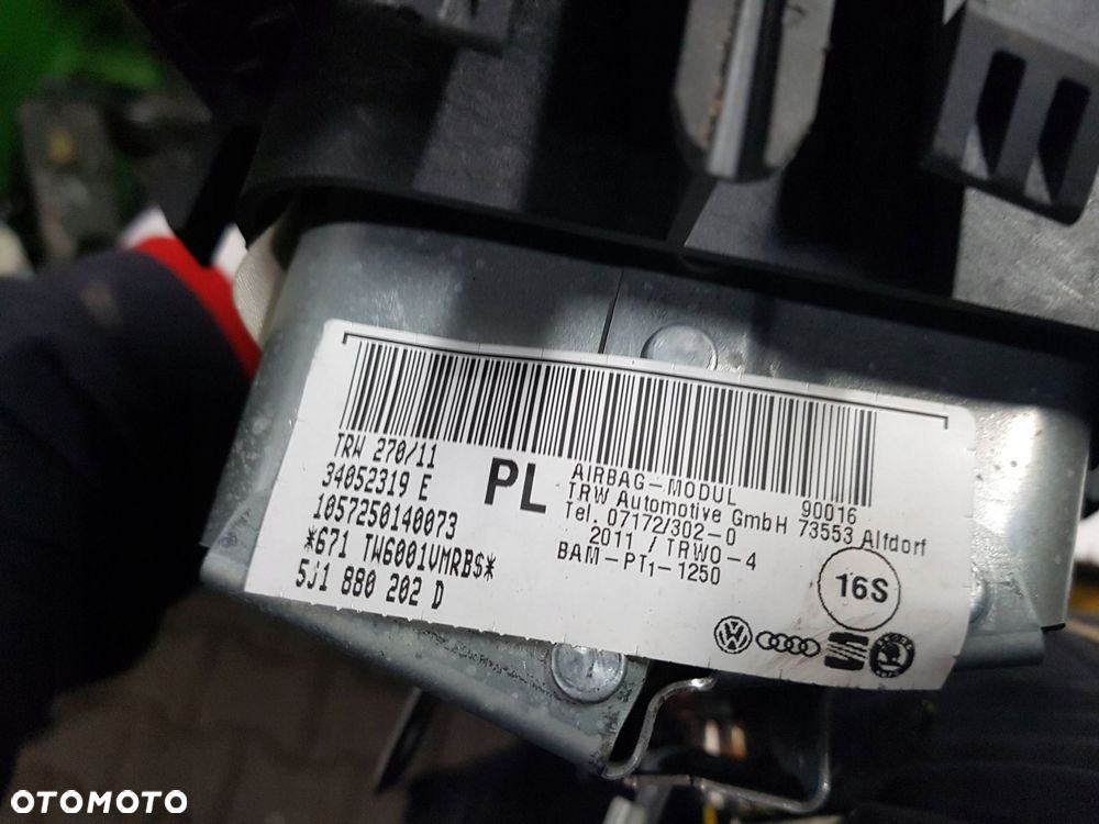 SKODA FABIA 2 II 5J LIFT 10-14r ZAŚLEPKA PODUSZKA AIRBAG PASAŻERA 5J1880202 - 5