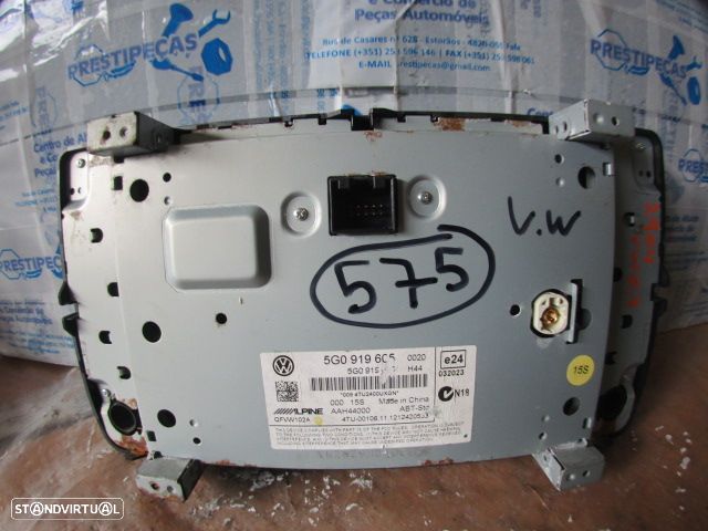 Display Relogio 5G0919605 VW GOLF 7 2013 1.2TSI 105CV 5P PRETO - 3