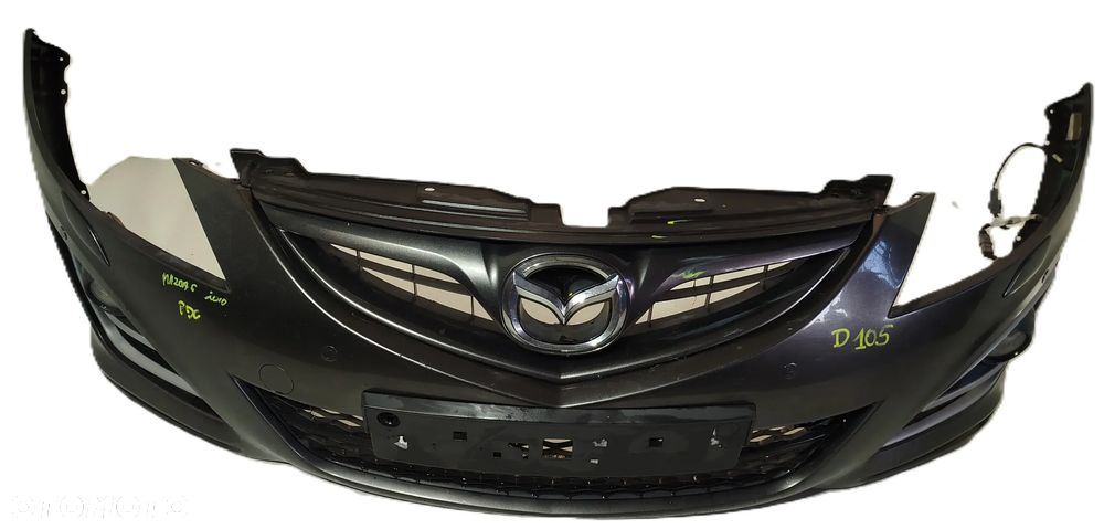 Zderzak przedni przód grill MAZDA 6 GH lift 10-12 SPRYSKI PDC - 1