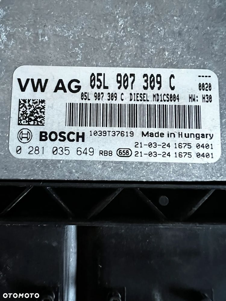STEROWNIK KOMPUTER SILNIKA 05L907309C 0281035649 VW CADDY V 2K 2K7 2.0 TDI - 3