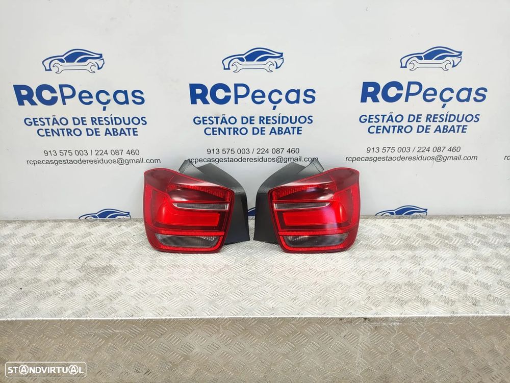 Farolins Tras Traseiros Esquerdo Direito Original LED BMW Serie 1 F20 5 portas F21 2 portas 7241543 7241544 2011 - 2014 - 3