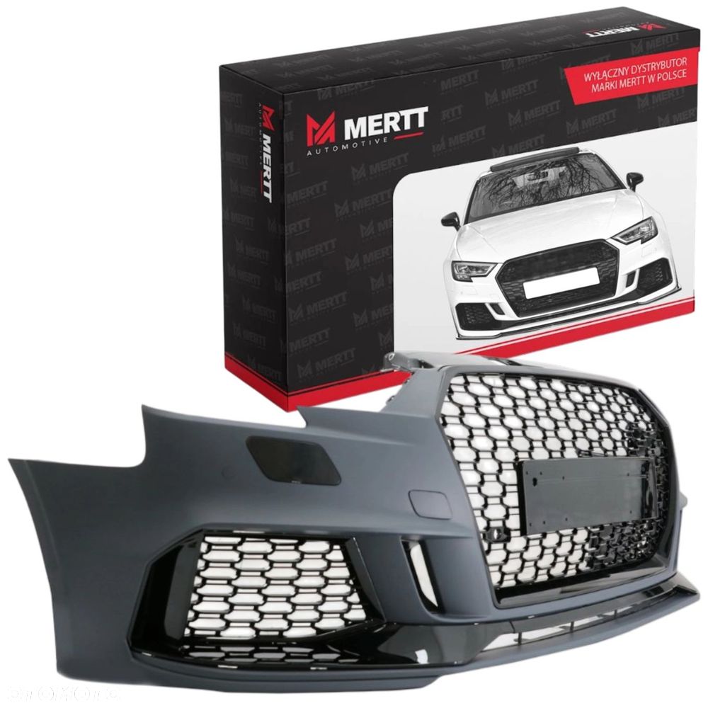 AUDI A3 8V 2017- LIFT ZDERZKA KOMPLETNY RS LOOK GRILL ATRAPY ZAŚLEPKI PRZÓD - 2