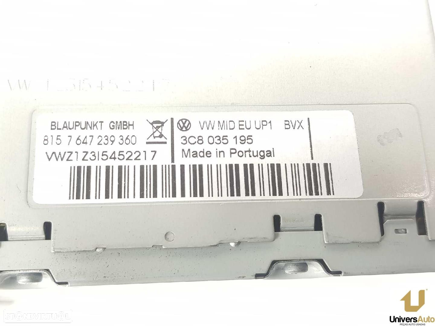 SISTEMA AUDIO / RADIO CD VOLKSWAGEN SCIROCCO 2010 -3C8035195 - 4