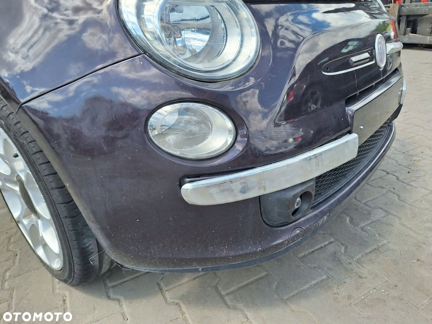 FIAT 500 PRZÓD ZDERZAK MASKA BŁOTNIK LAMPA PAS WZMOCNIENIE CHŁODNICA 528/B - 7