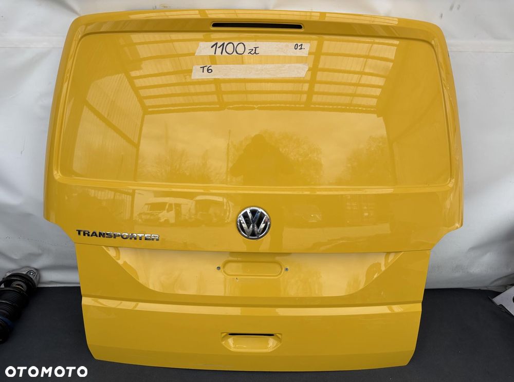 VW T6 TRASPORTER 16- KLAPA TYŁ TYLNA ŻÓŁTA PEŁNA BLACHA 7E0827105C - 1