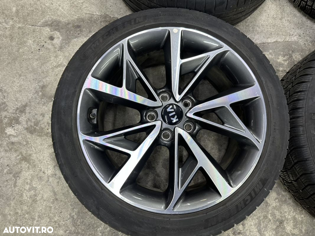 Set jante aliaj KIA NIRO an 2019 cu cauciucuri 225/45R18 ,2 de iarna si 2 de vara si senzori presiune - 3