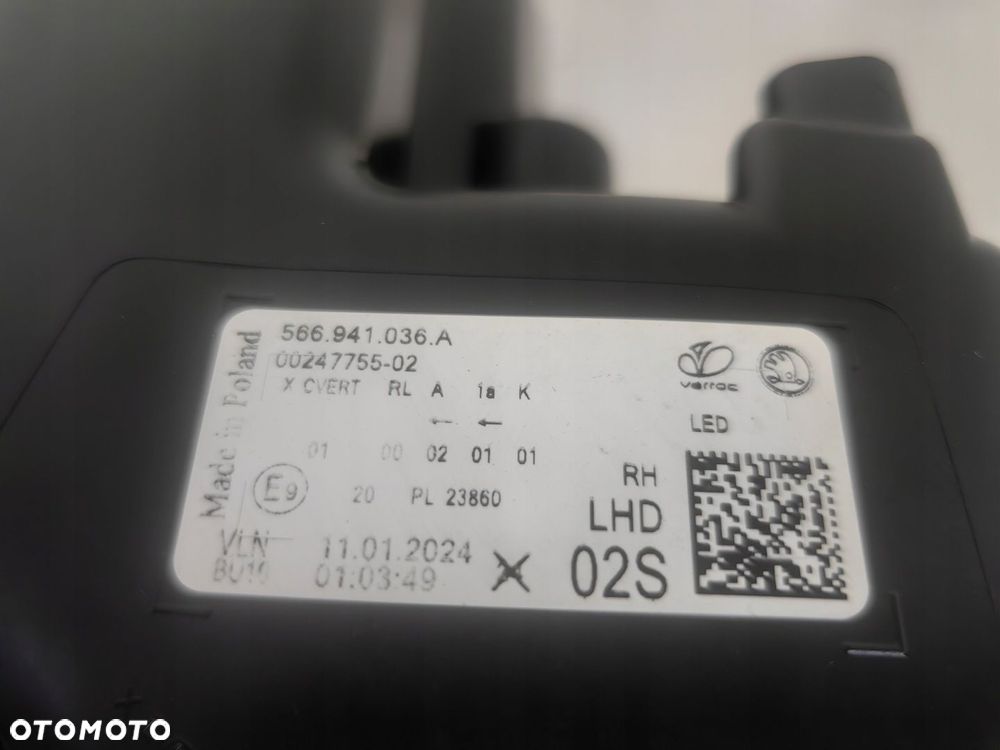 SKODA KODIAQ LIFT LAMPA PRAWA PRZEDNIA PRZÓD FULL LED 566941036A EUROPA - 7