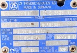SKRZYNIA BIEGÓW HYDRO DRIVE MAN ZF 16 S 2523 TO - 8