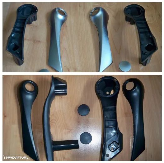 Puxadores pega de porta Renault Megane II  (cinza)    NOVO - 1